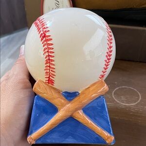 Baseball Ceramic bank with stopper like new century brand